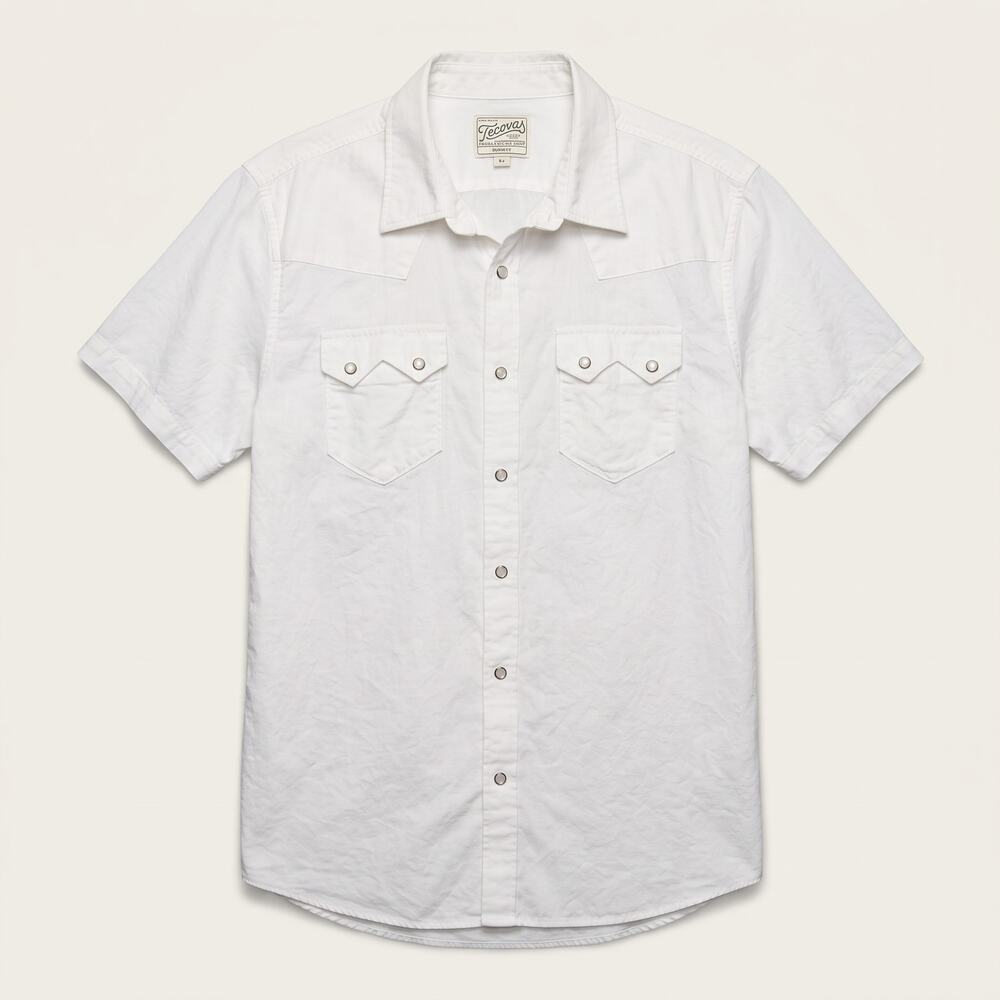 Tecovas Mens XL Western Cowboy Heritage Outdoors Pearl Snap Short Sleeve Shirt